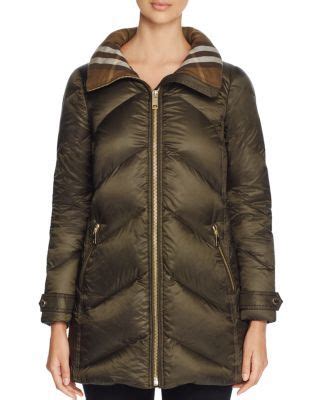 Burberry Eastwick Down Puffer Coat In Olive 